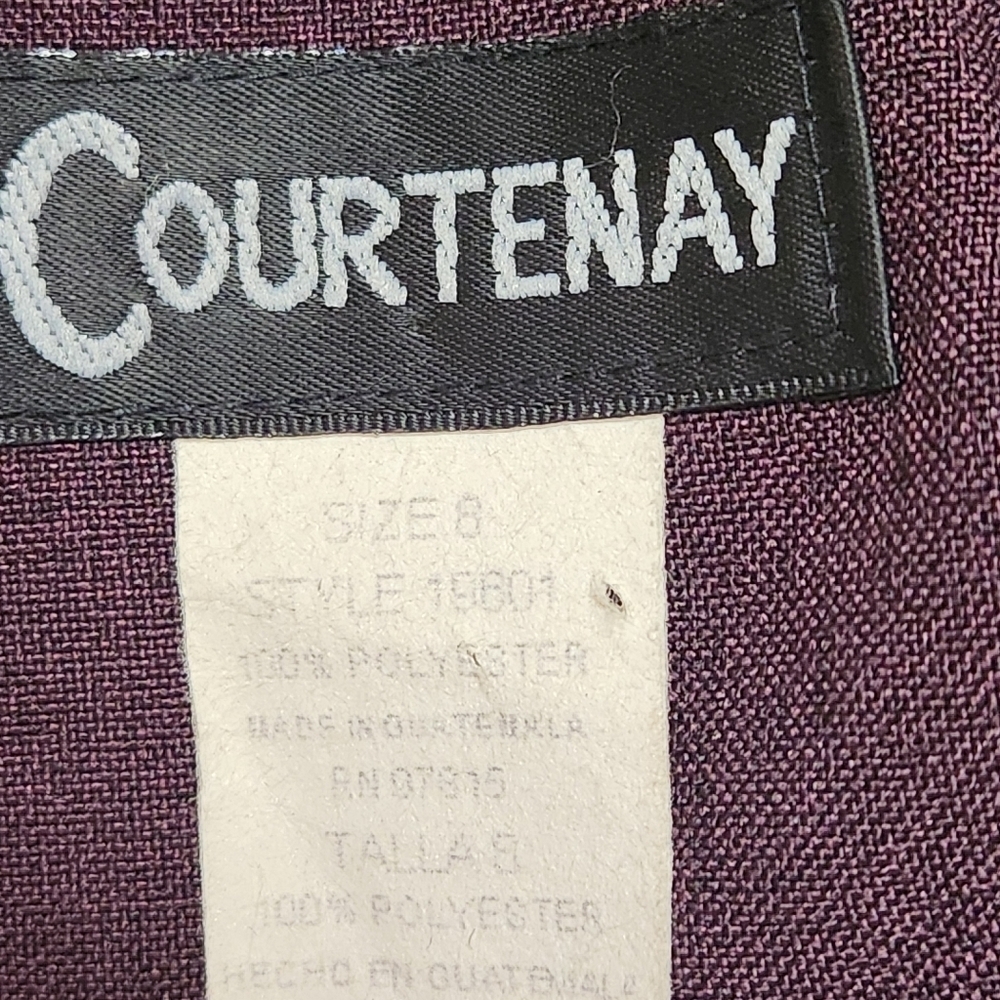 Vintage Blazer and Dress Set Plum color Collared blazer Shift dress Tailored fit - Picture 16 of 16